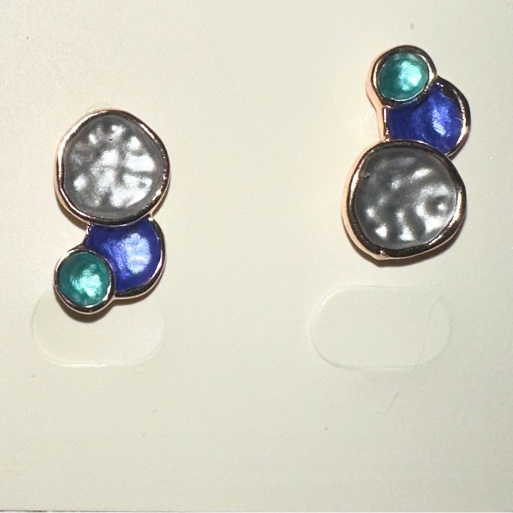 Chain of Bubbles Circles Effervescent Paint Palette Artsy Dent Divot Dimple Stud - Picture 10 of 16